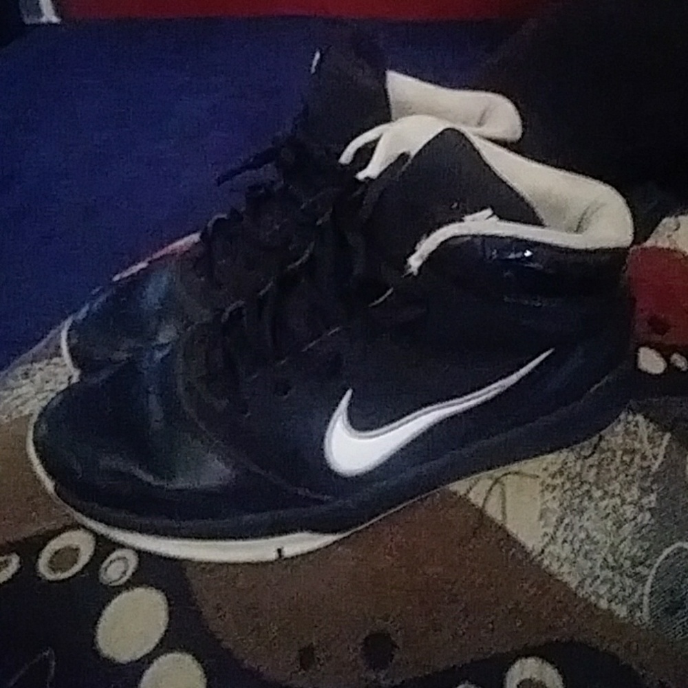 Nikes black , white & gray